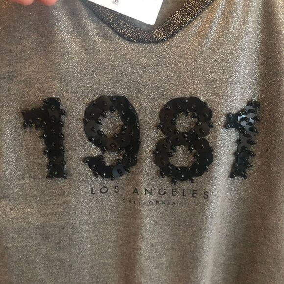 Guess Grey sequin T-shirt - Picture 3 of 4